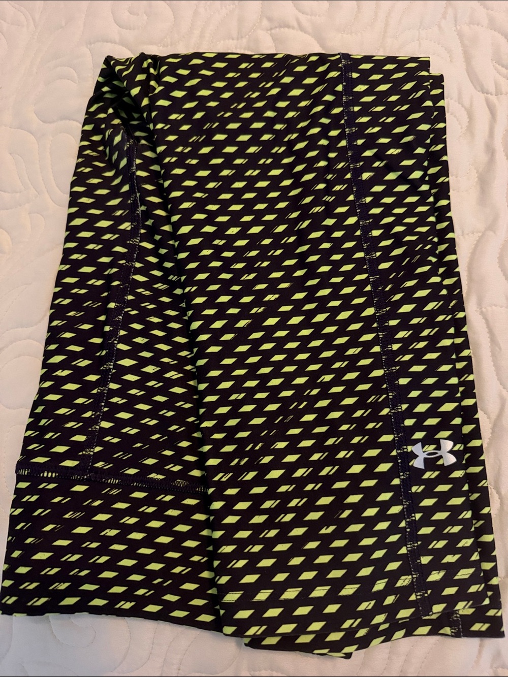 Under Armour purple and green Geometric Athletic leggings